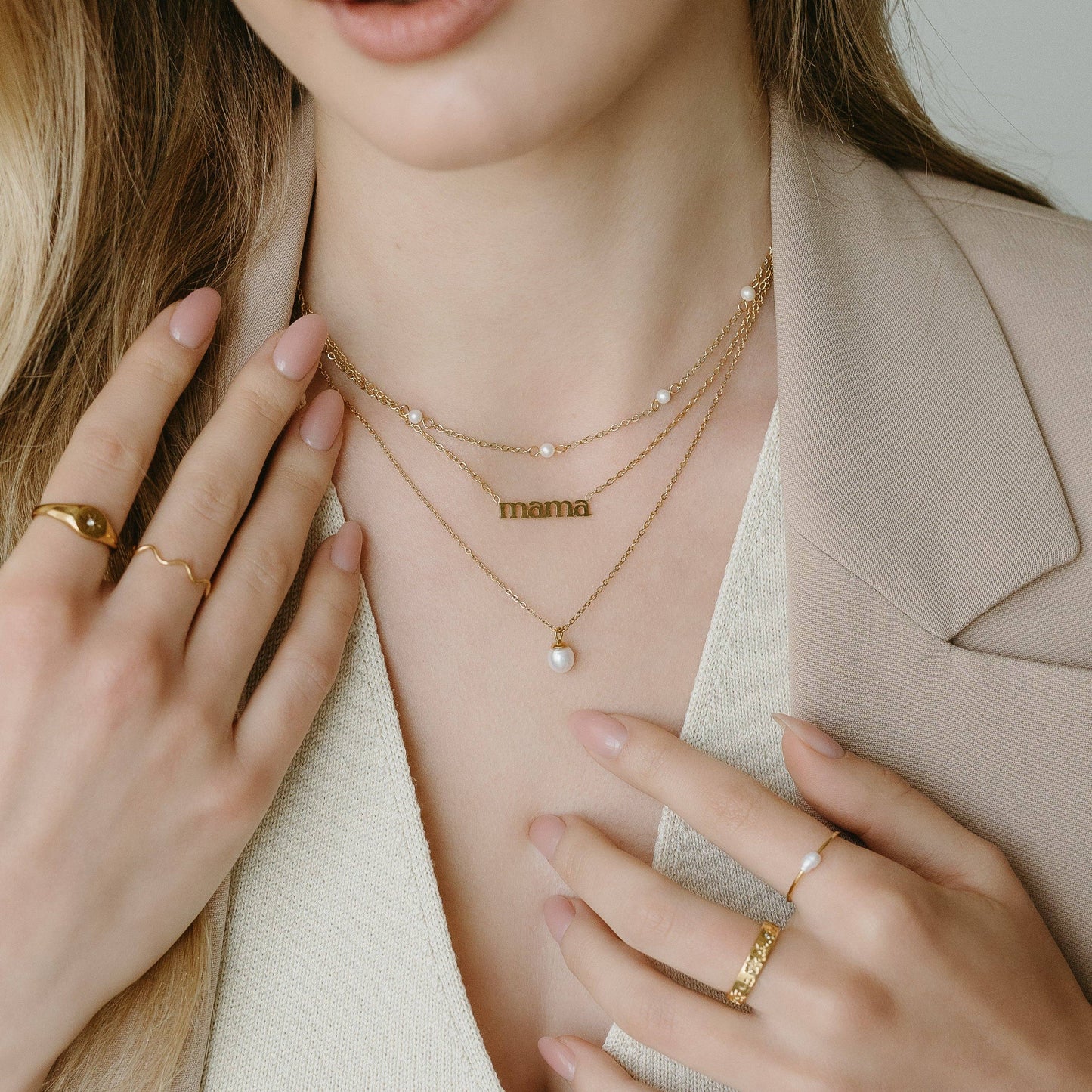 PETITE GOLD - Pearl Necklace