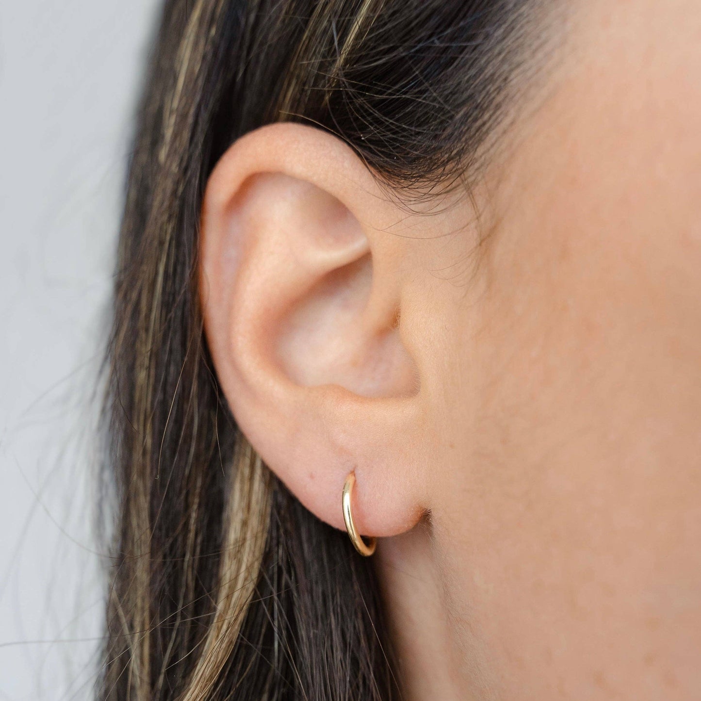 Petite Gold - Thin Hoops: Gold Filled / 12mm