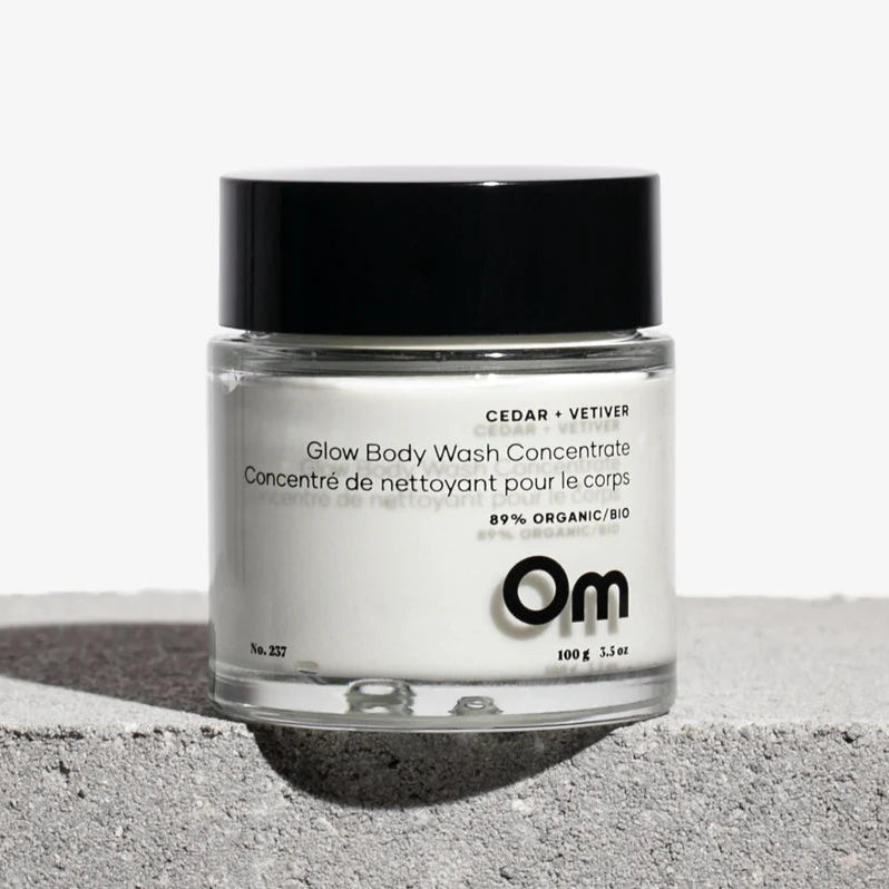 Om Organics Cedar + Vetiver Glow Body Wash Concentrate
