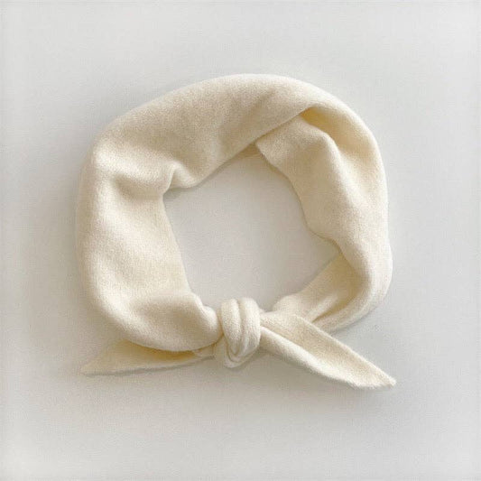 Billy Bamboo Fuzzy Wool Cravat Scarf - White