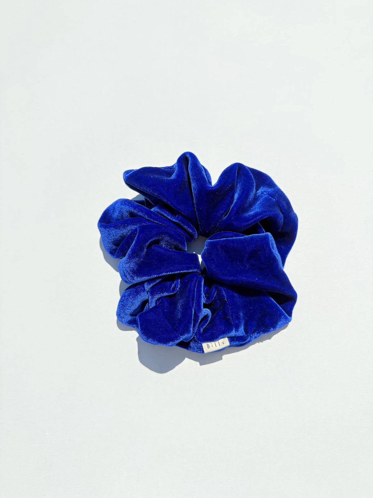 Billy Bamboo - Silk Velvet Large Scrunchie Blue Sapphire