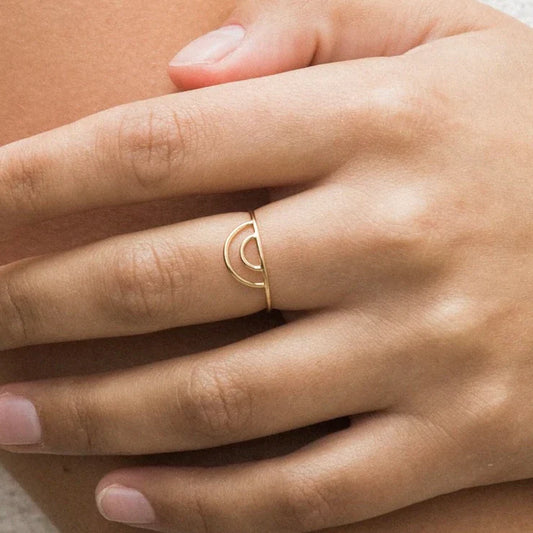 Petite Gold Aurora Ring (Rainbow Arch)