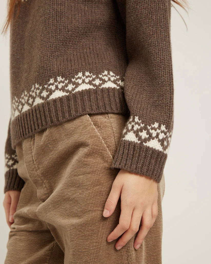 Naif Apolline Sweater Dark Taupe/Milk