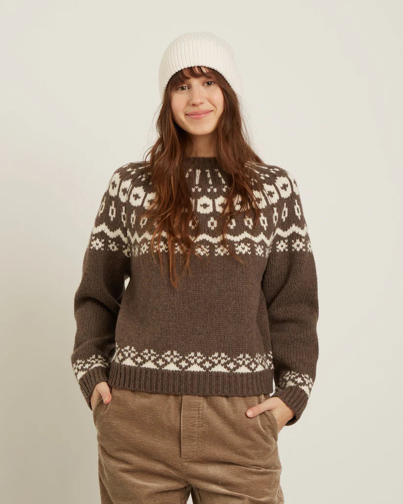 Naif Apolline Sweater Dark Taupe/Milk
