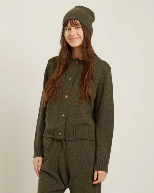Naif Lune Cardigan Melange Army
