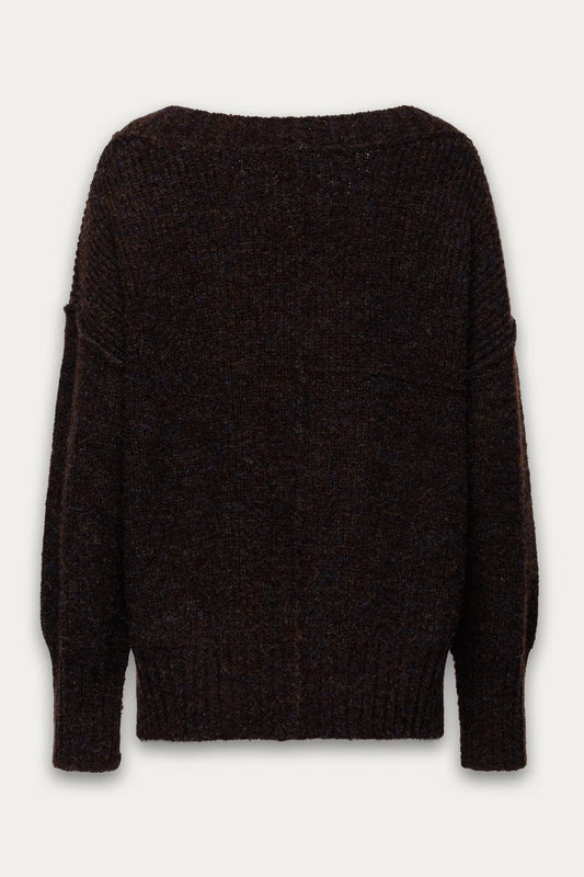 Kuwalla Brea V-Neck Sweater Chocolate Brown