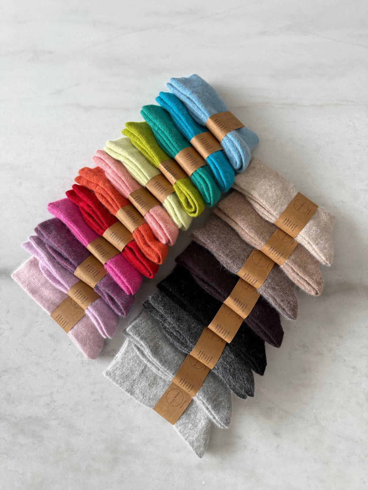 Billy Bamboo - Fluffy Angora Socks Mushroom
