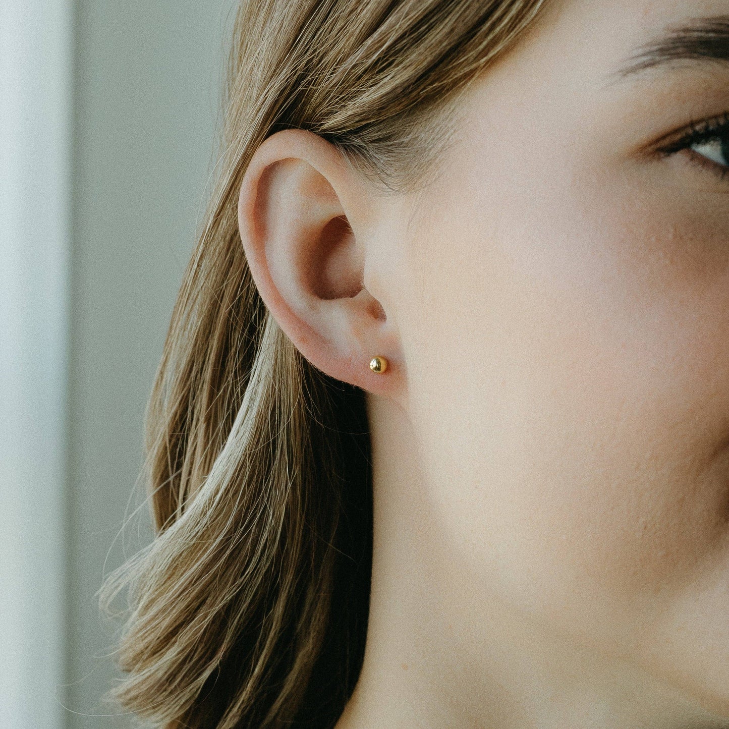 Petite Gold Ball Studs