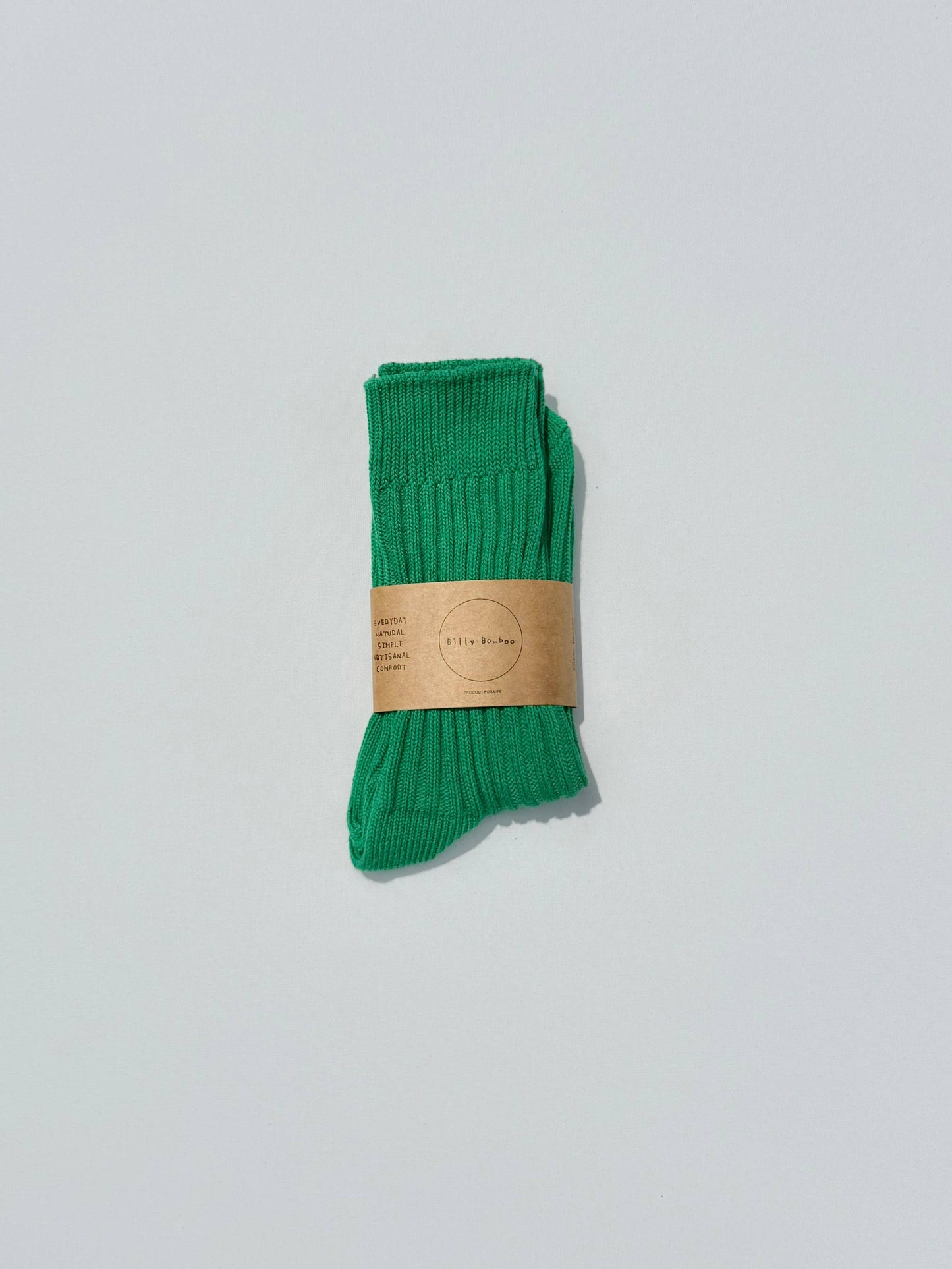 Billy Bamboo Ribbed Cotton Socks - Crystal bright: Forest 🌳
