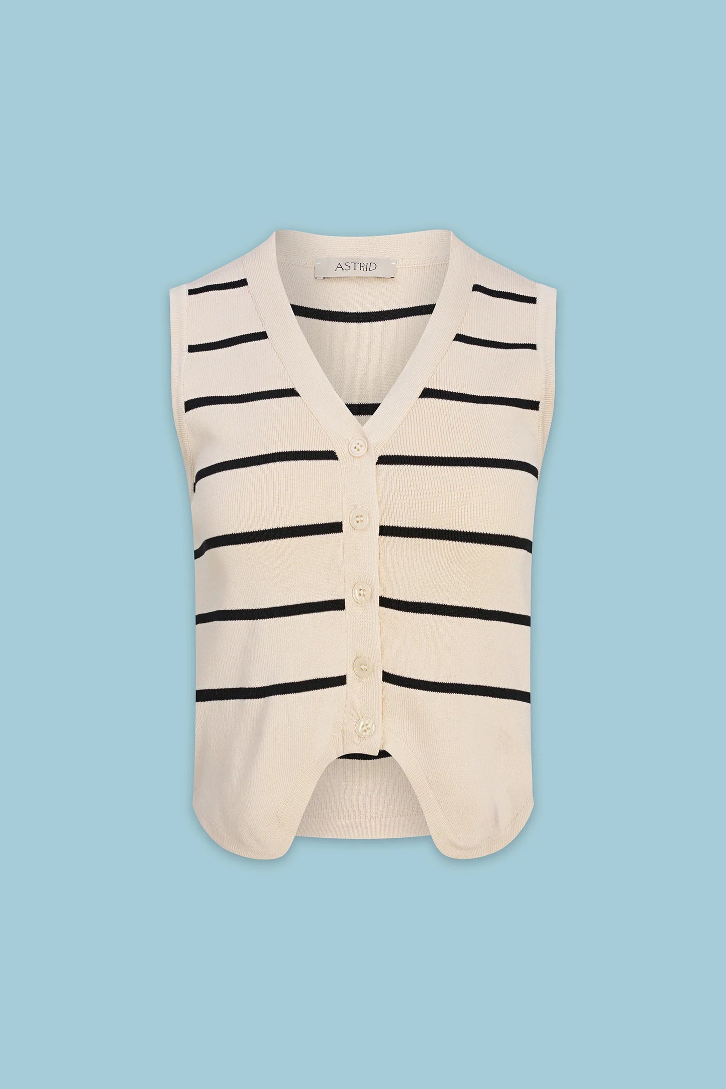 Astrid Isabella Vest Sand Stripe