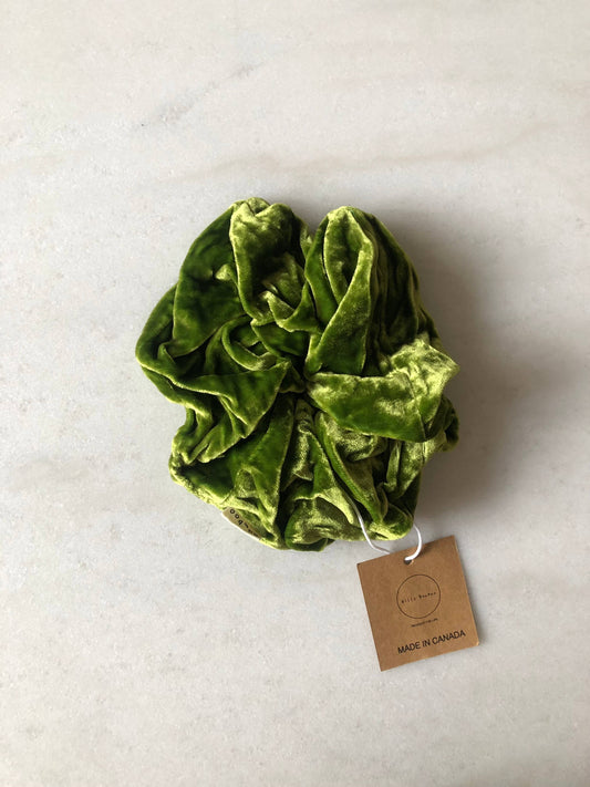Billy Bamboo Silk Velvet Scrunchie - Peridot