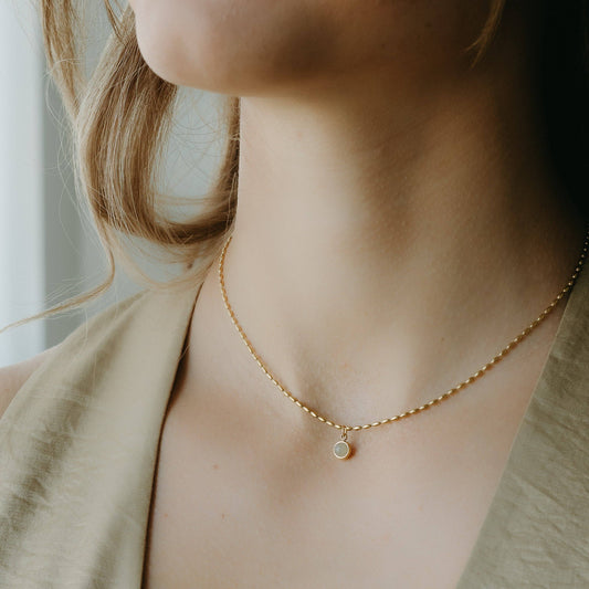 Petite Gold - Opal Necklace