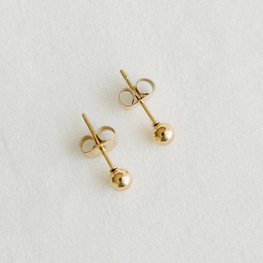 Petite Gold Ball Studs