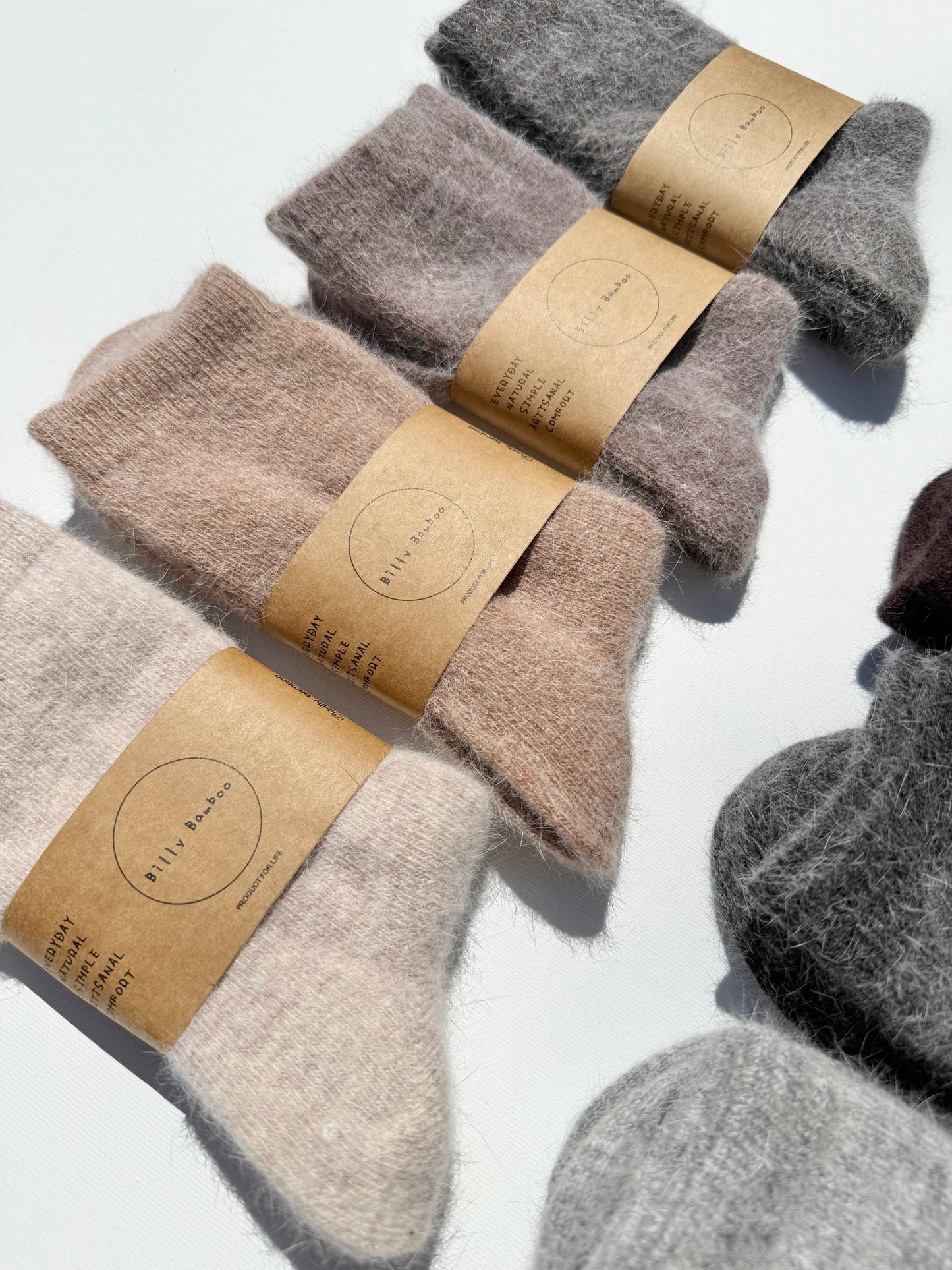 Billy Bamboo Fluffy Angora Socks Mushroom