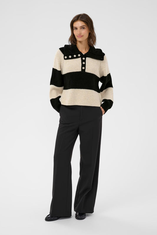 Part Two SimraPW Pullover French Oak/Black