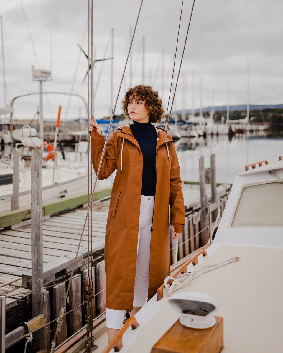 Mernini Full Length Raincoat Caramel