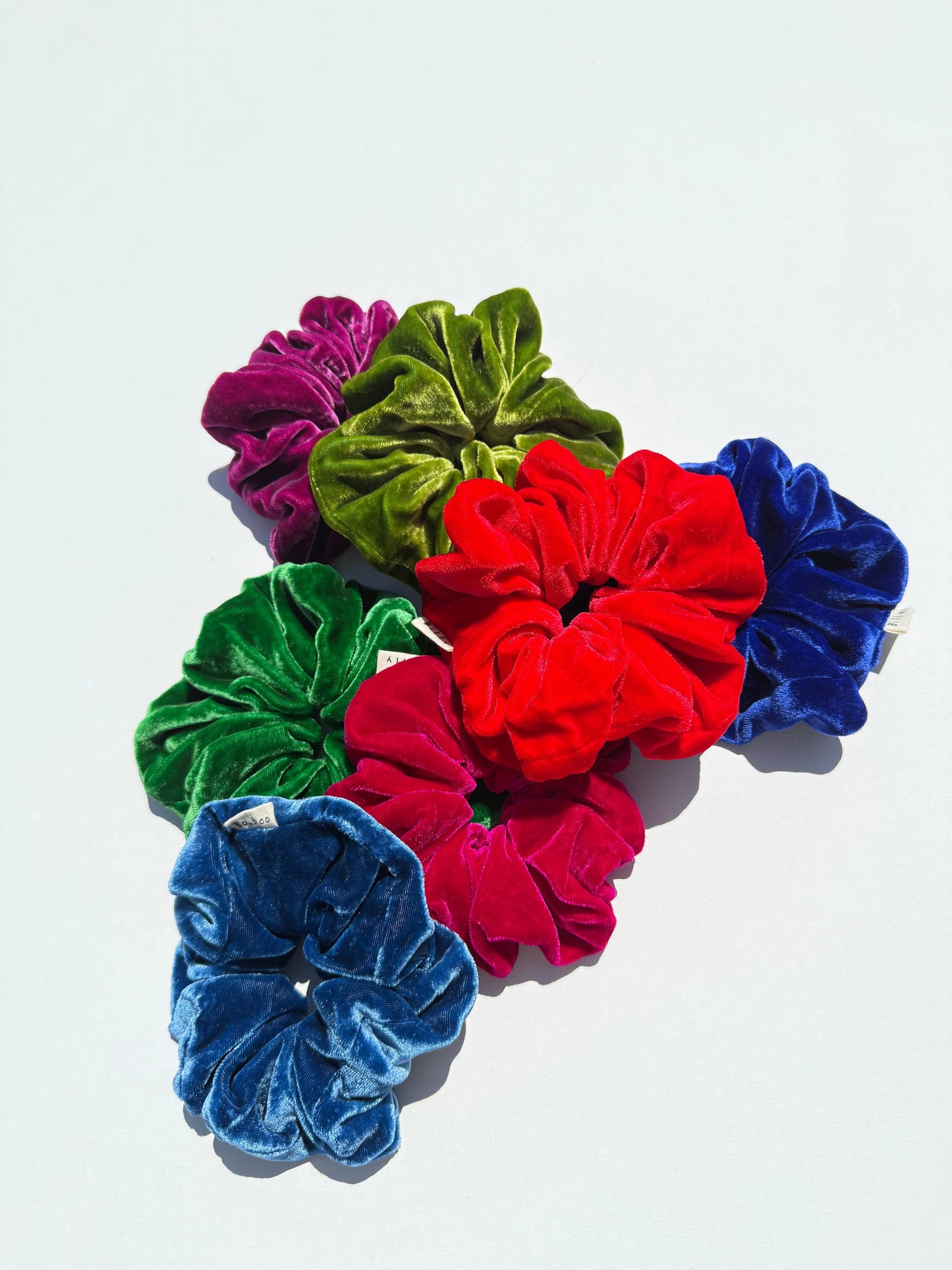 Billy Bamboo Silk Velvet Scrunchie - Red Coral