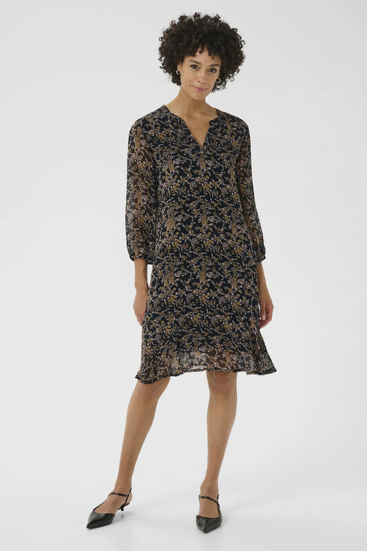 Part Two ElkasPW Dress Black Flower Bouquet