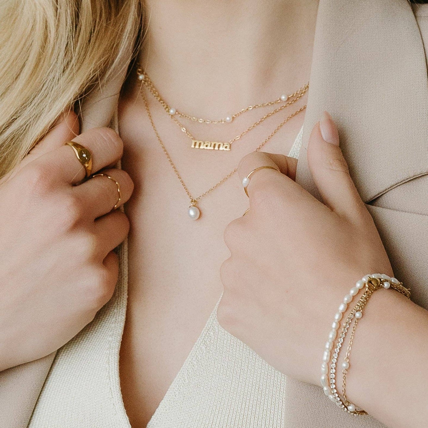 Petite Gold Freshwater Pearl Bracelet