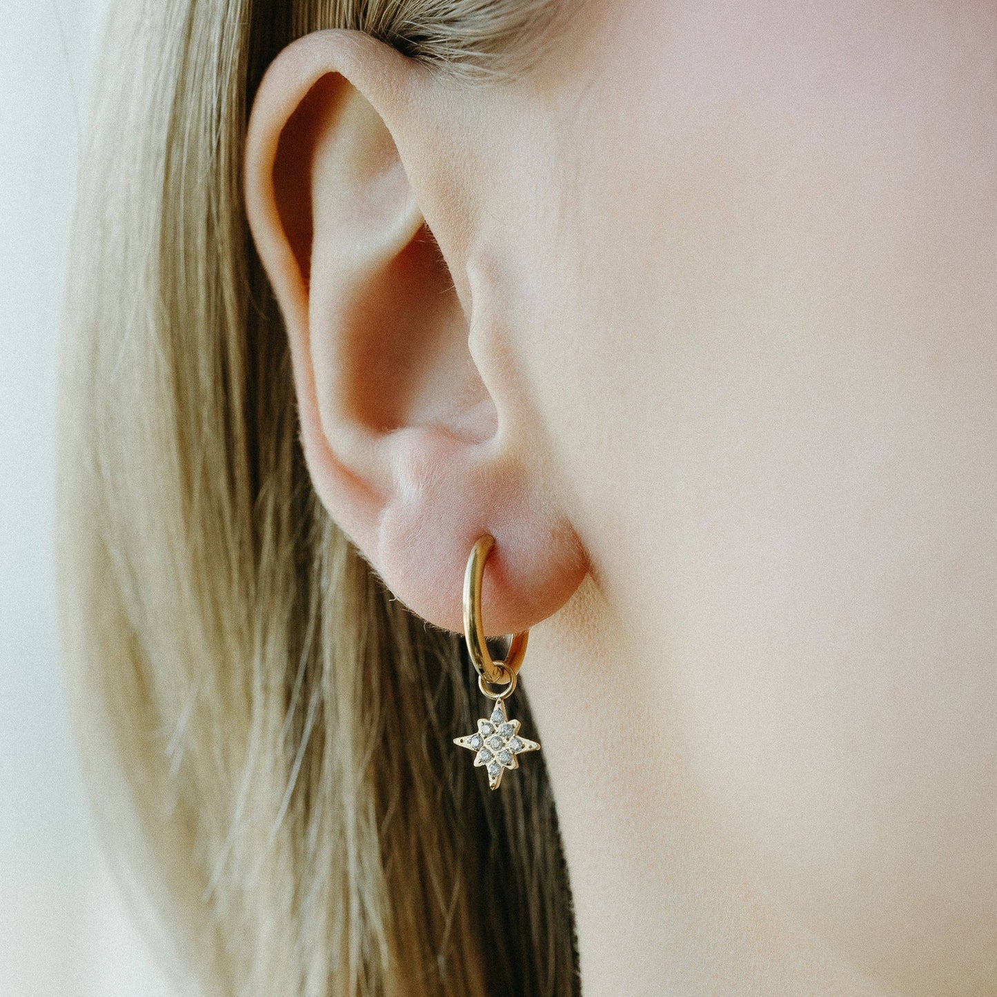 Petite Gold Starlight Hoops