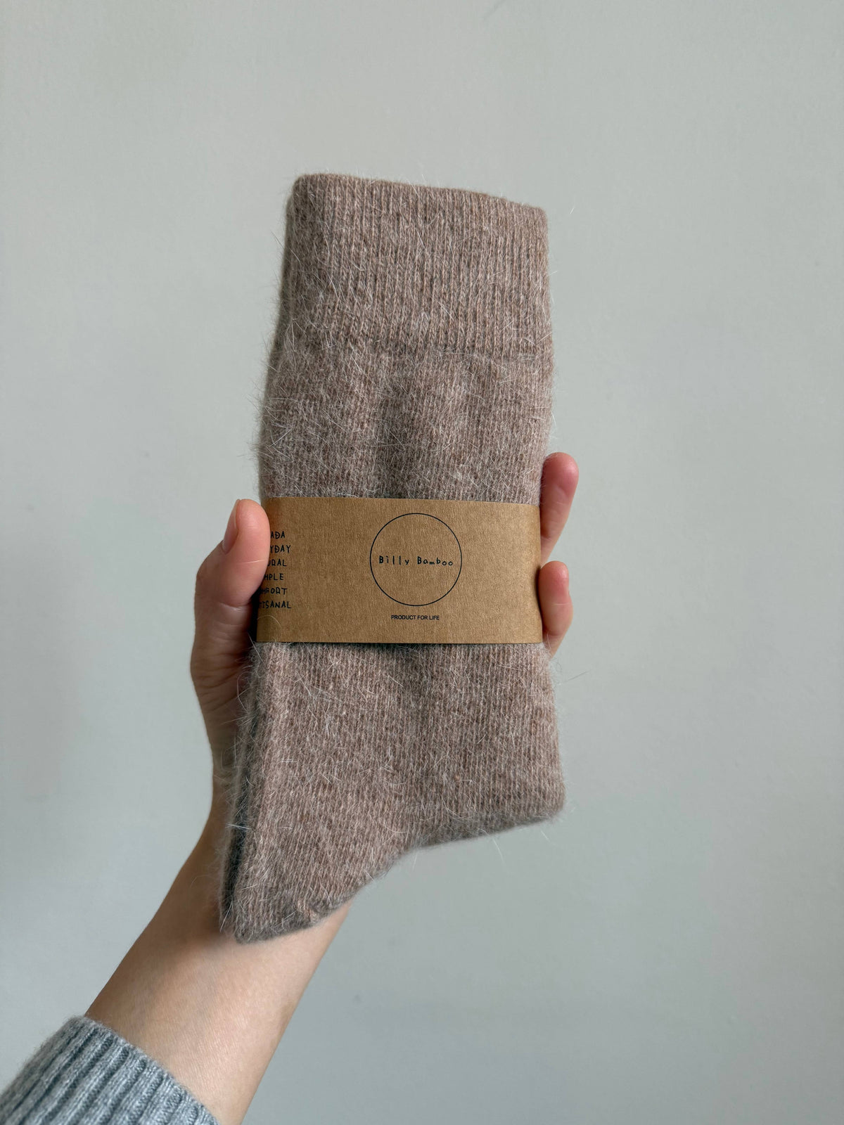 Billy Bamboo - Fluffy Angora Socks Mushroom