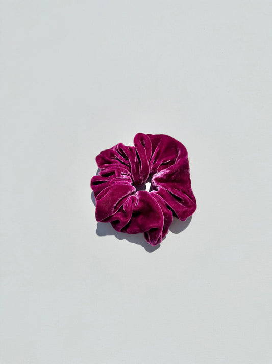 Billy Bamboo - Silk Velvet Large Scrunchie Amethyst