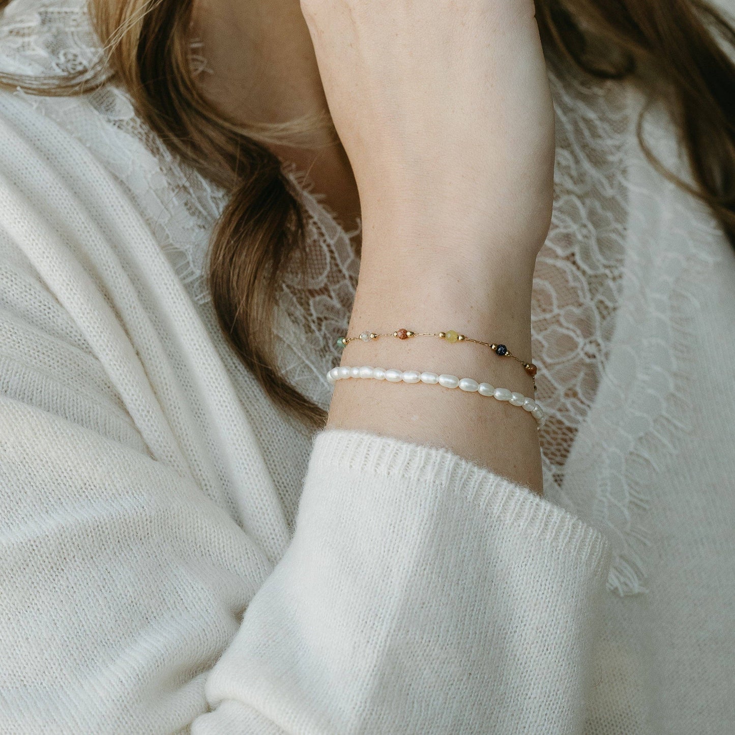 Petite Gold Gem Bracelet
