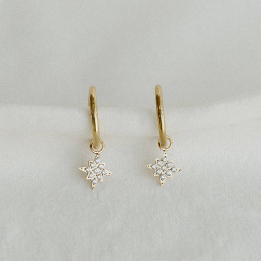 Petite Gold Starlight Hoops