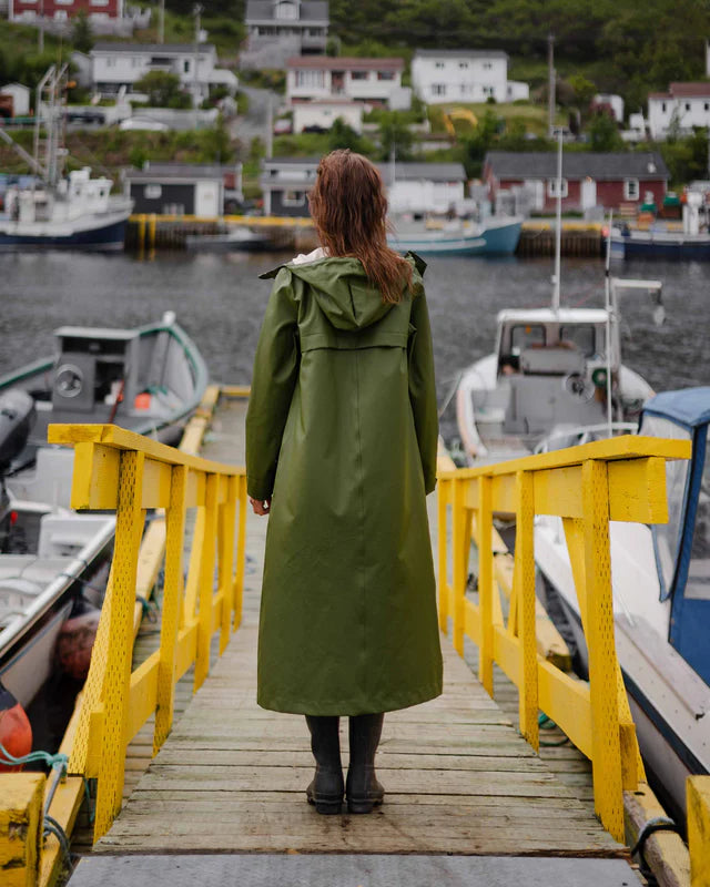 Mernini Full Length Raincoat Chive Green