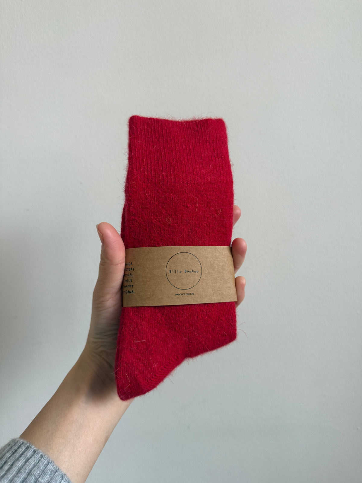 Billy Bamboo - Fluffy Angora Socks Mushroom