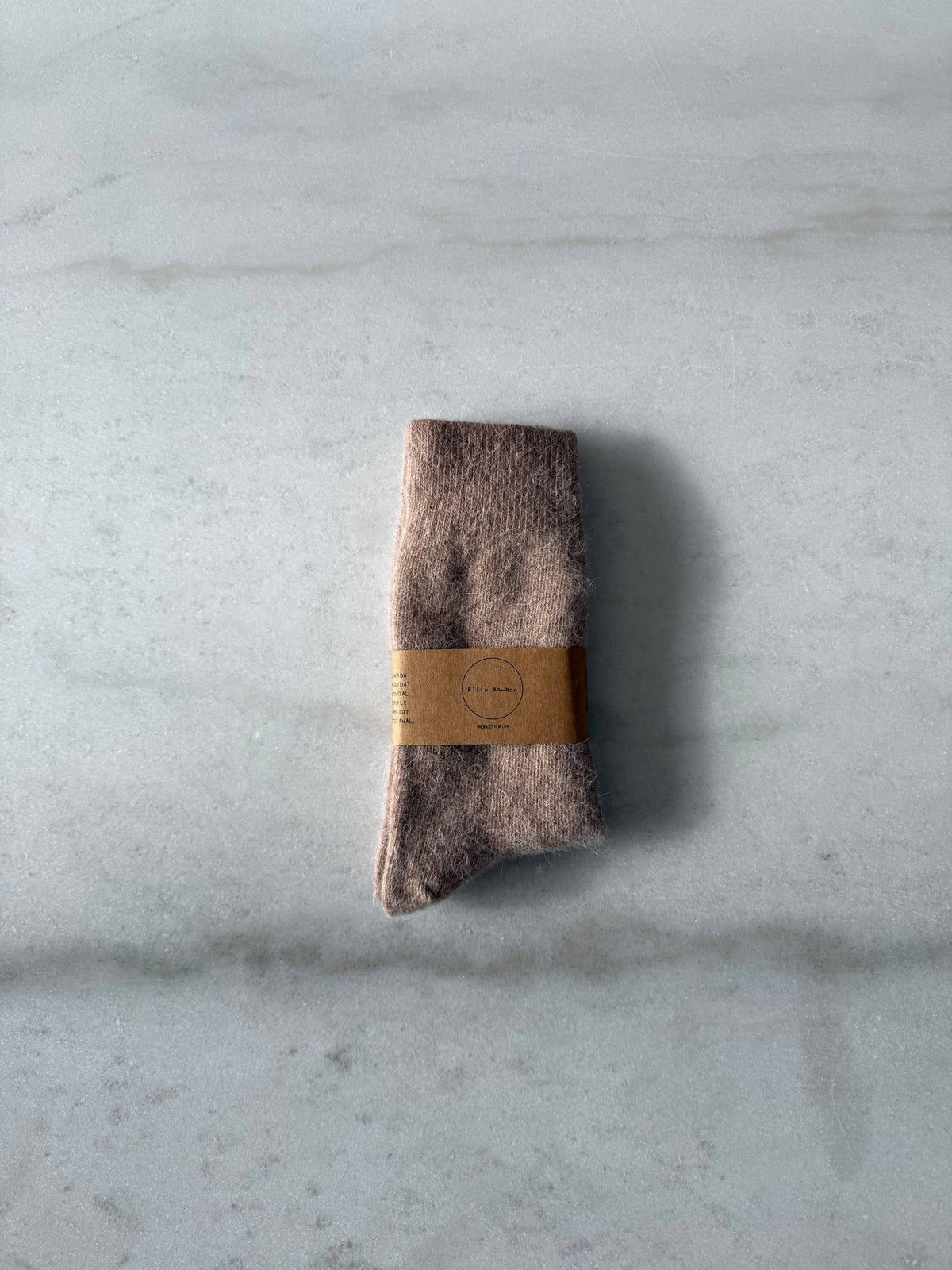 Billy Bamboo - Fluffy Angora Socks Light Grey Melange