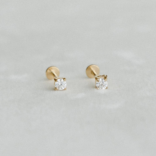 Petite Gold Diamond Studs