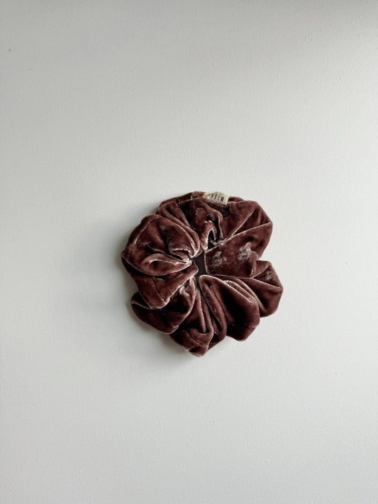 Billy Bamboo Silk Velvet Scrunchie - Rose gold