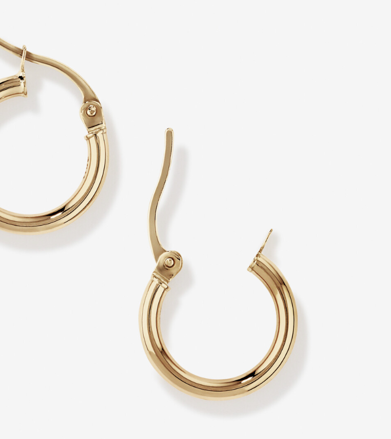 HoopLa -  Porto Hoop- Chunky Classic Hoop Earrings : Yellow Gold / 30mm