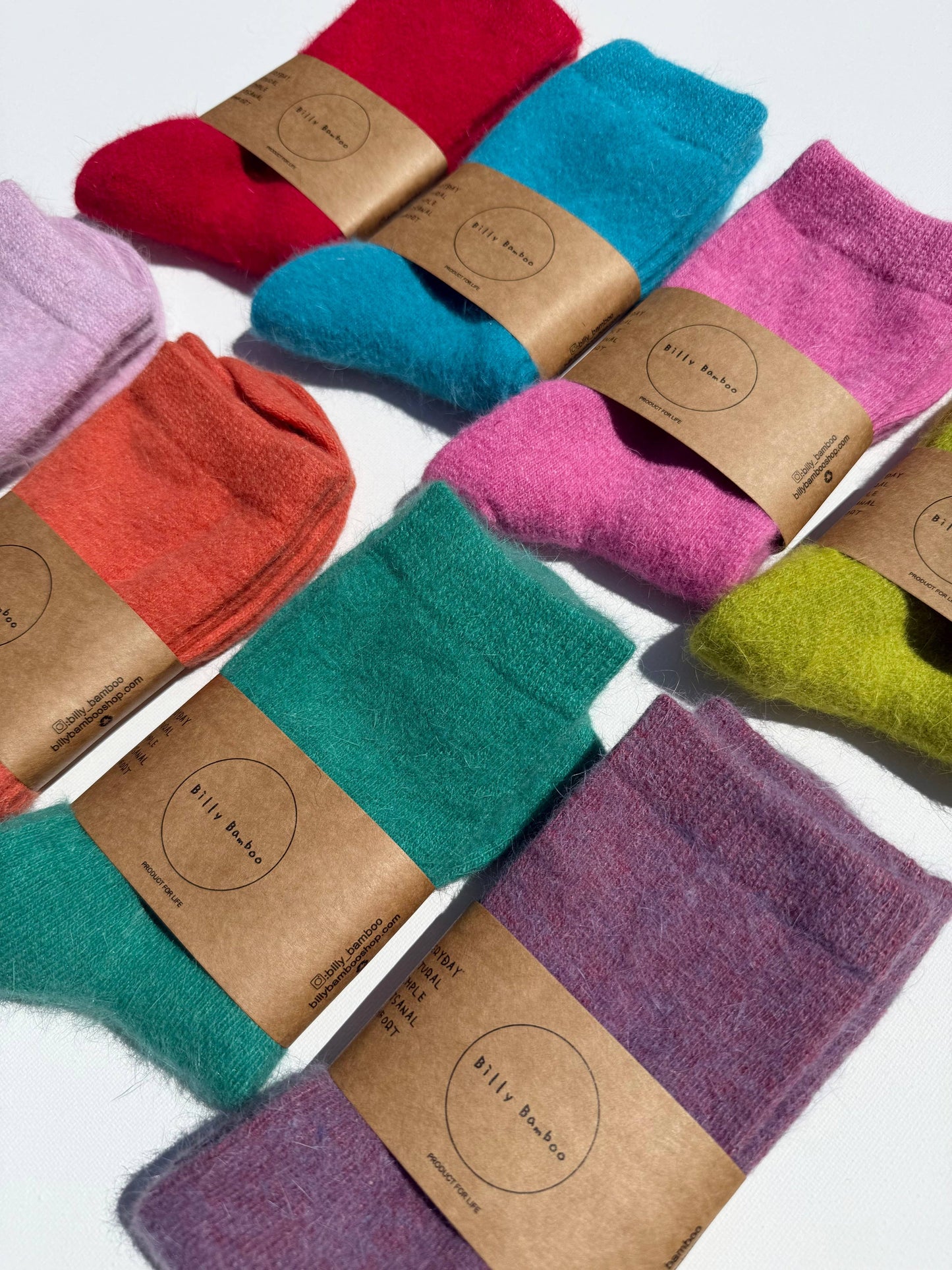 Billy Bamboo Fluffy Angora Socks Oatmeal