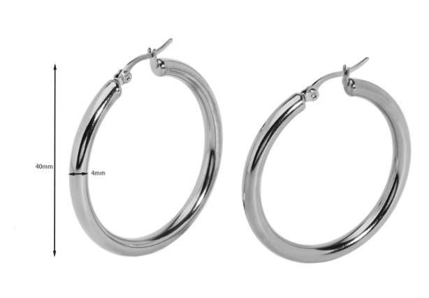 HoopLa -  Porto Hoop- Chunky Classic Hoop Earrings : Yellow Gold / 30mm
