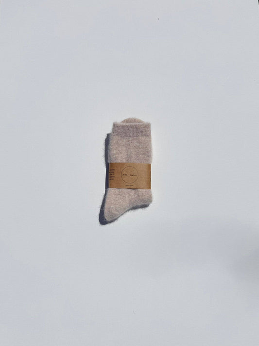 Billy Bamboo Fluffy Angora Socks Oatmeal