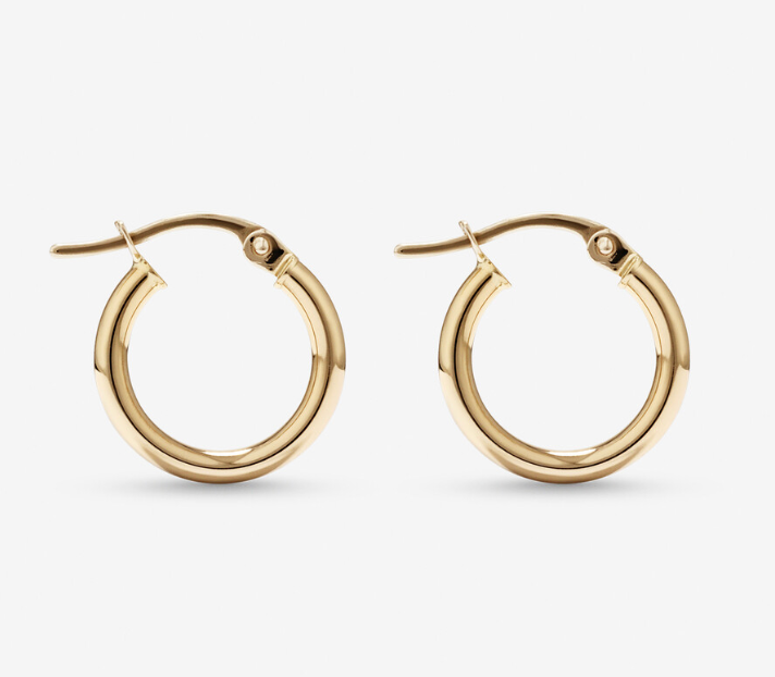 HoopLa -  Porto Hoop- Chunky Classic Hoop Earrings : Yellow Gold / 30mm
