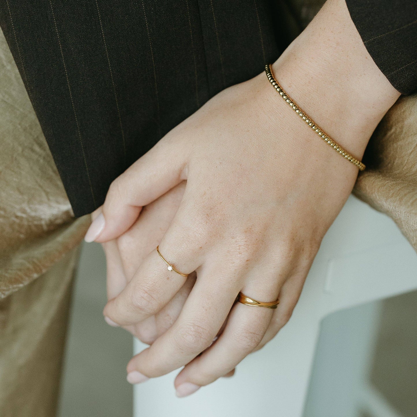 Petite Gold Beaded Bracelet