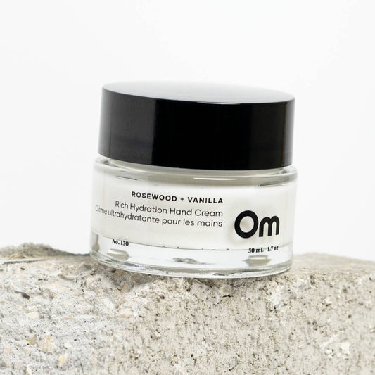 Om Organics Skincare Rosewood + Vanilla Rich Hydration Hand Cream - Full Size 50 ml