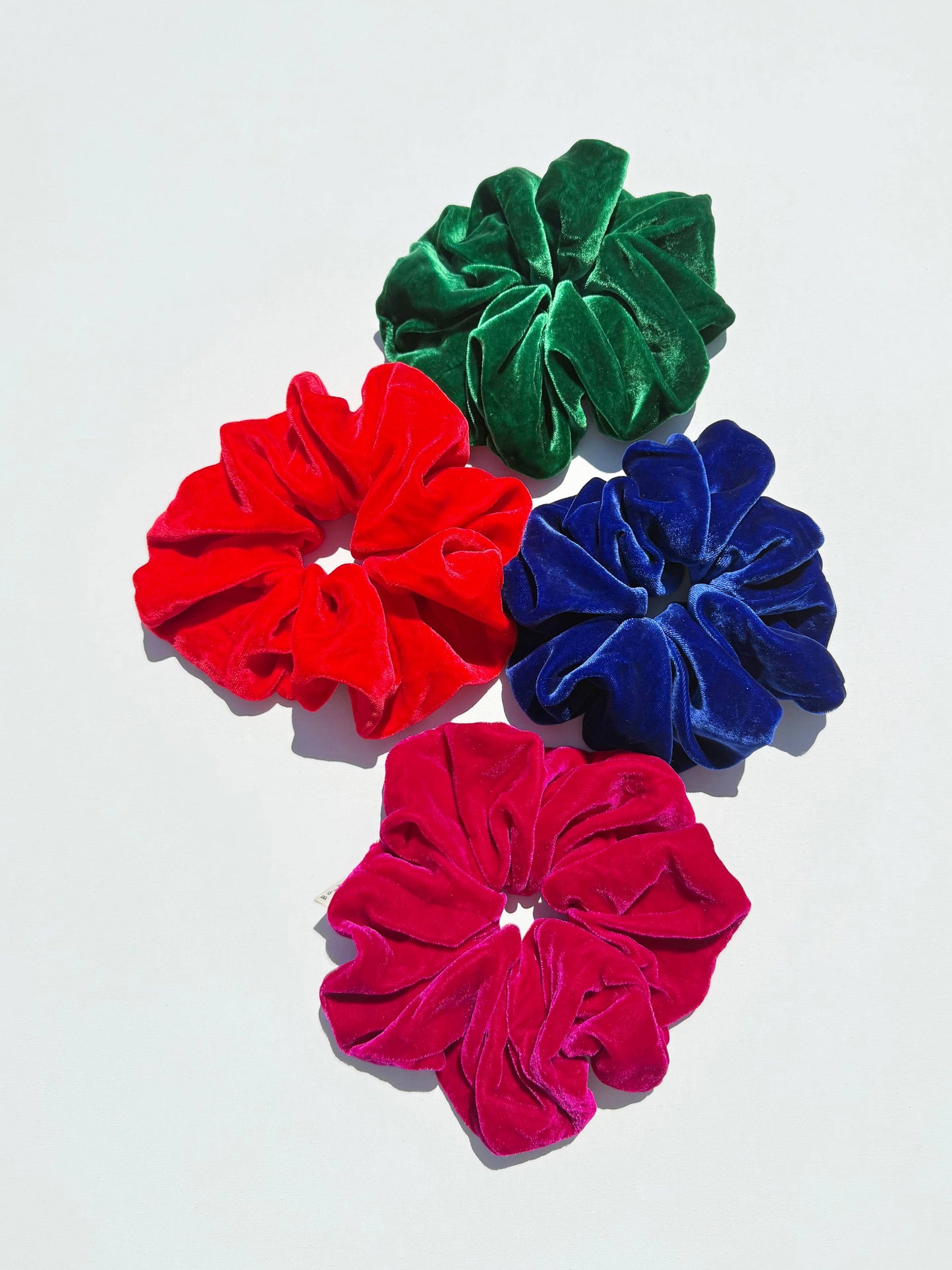 Billy Bamboo Silk Velvet Scrunchie - Ruby