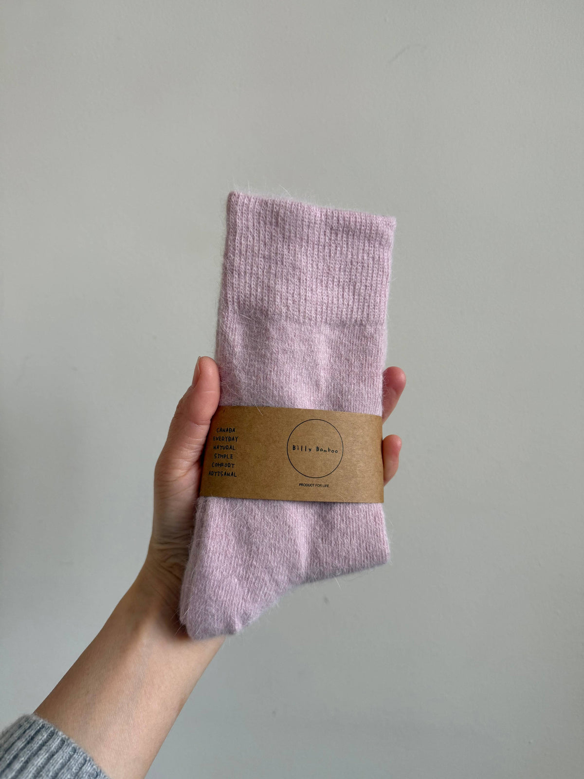 Billy Bamboo - Fluffy Angora Socks Pink Tourmaline