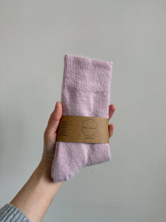 Billy Bamboo - Fluffy Angora Socks Pink Tourmaline