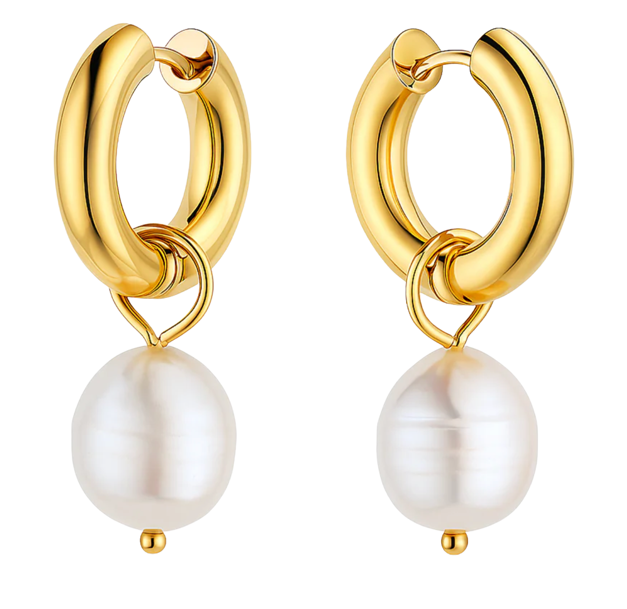 HoopLa - Natural Pearl Hoop Earring