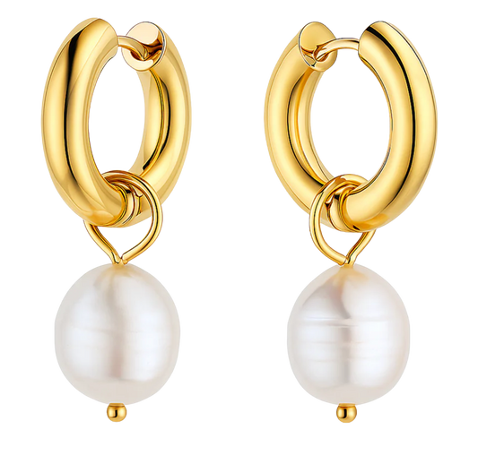HoopLa - Natural Pearl Hoop Earring