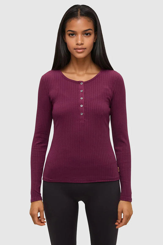 TenTree Knowles Henley Deep Burgundy