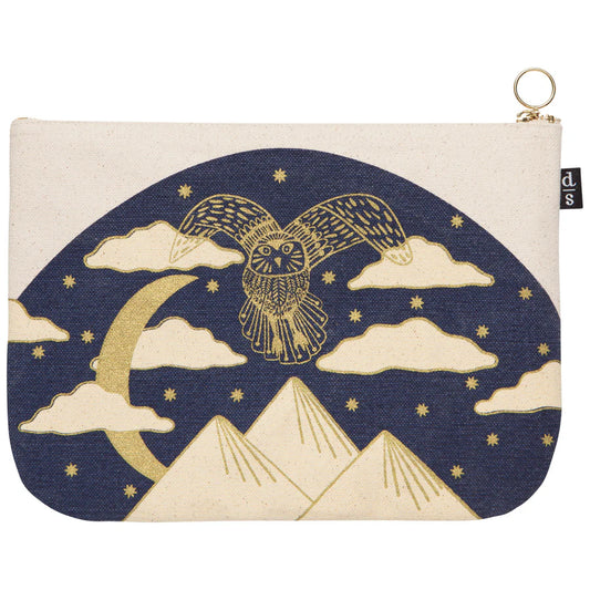 Danica Zipper Pouch Large 100% Cotton Moonlit