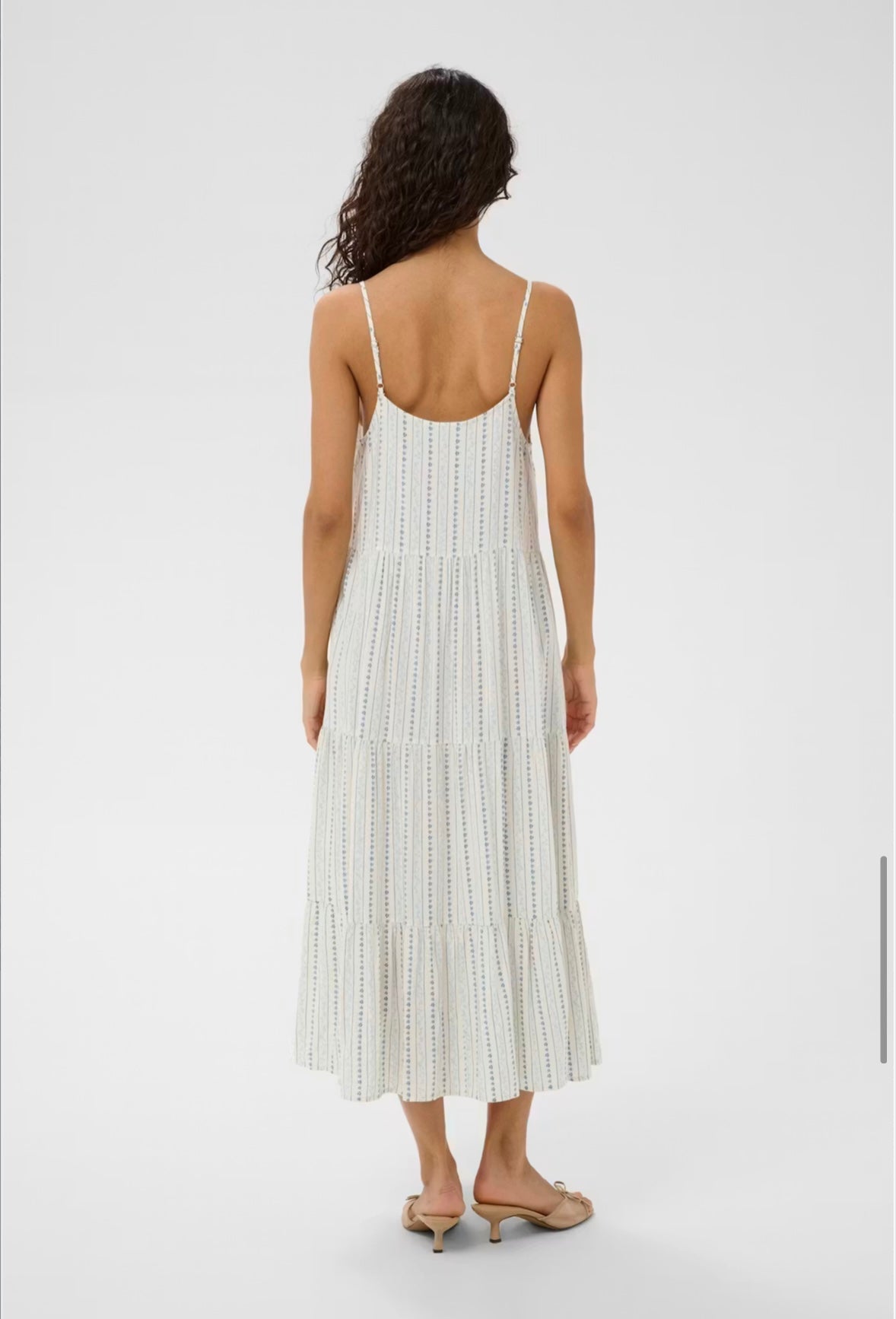 Saint Tropez EdaSZ Maxi Strap Dress Ice Vallarta Flower