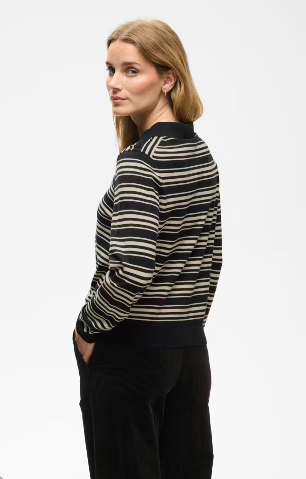 Part Two ChannanPW Pullover Black Stripe