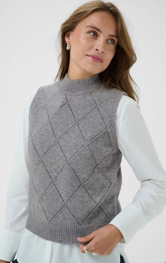 Saint Tropez TheresaSZ Vest Mist Grey Melange